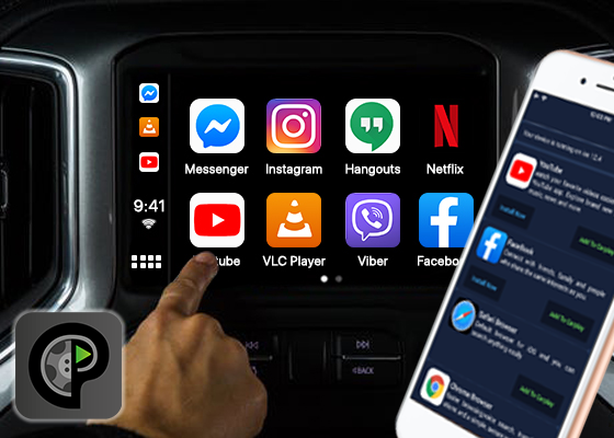 WheelPal App is an iOS app that enables any desired app including video streaming apps on Apple CarPlay. [WheelPal APK for Android will be available v