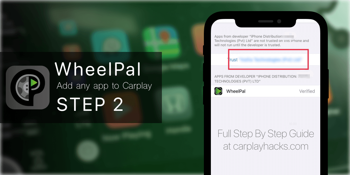 Wheelpal for Installing Any App on Carplay - Step 2-3