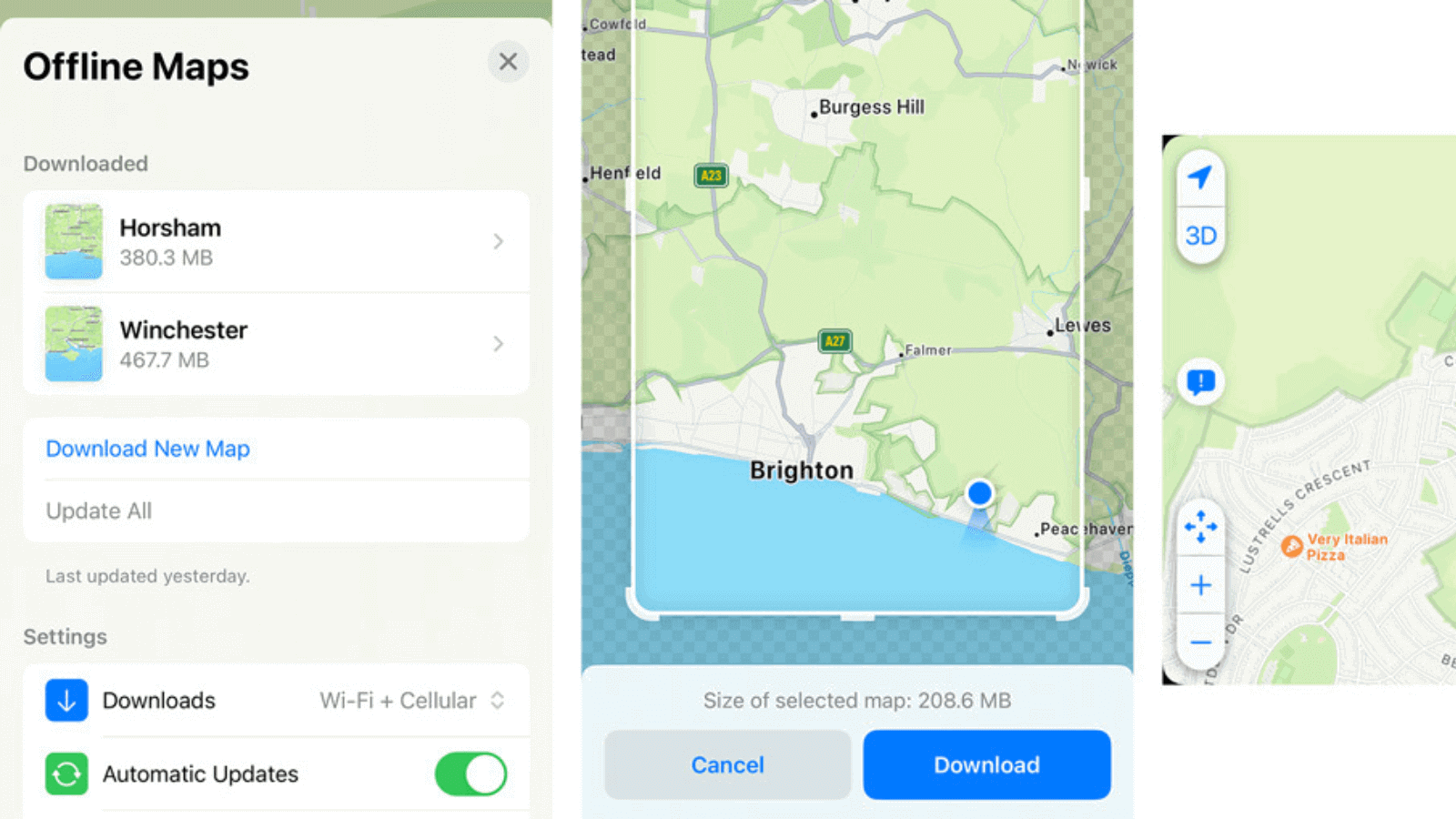 Offline Apple Maps iOS 17 CarPlay