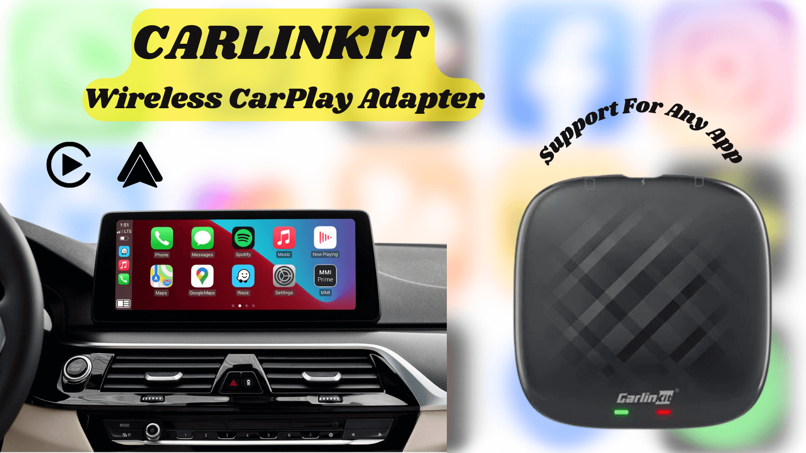 Carlinkit wireless CarPlay adapter for any app