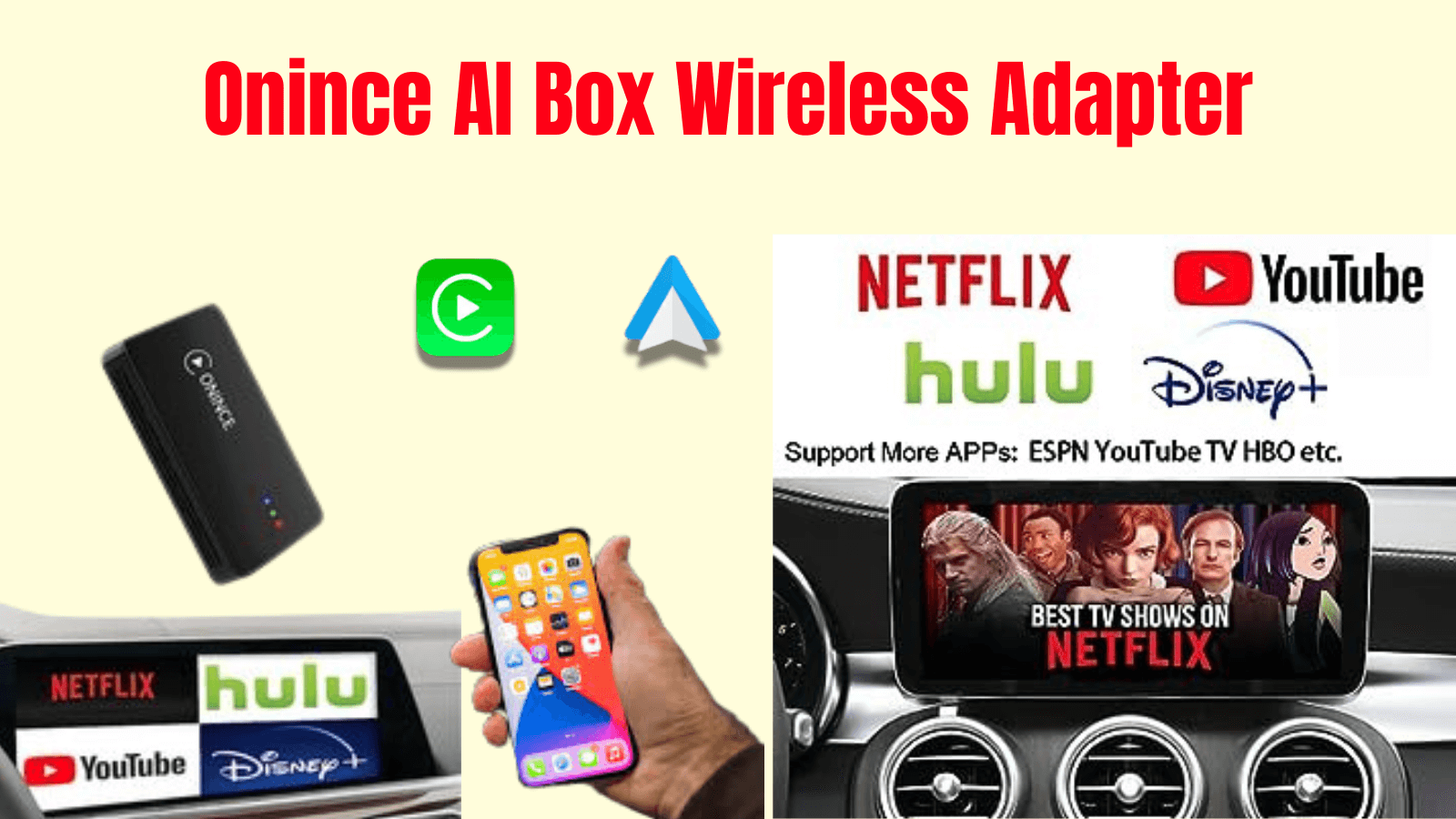 Onince Ai Box Wireless Carplay Adapter