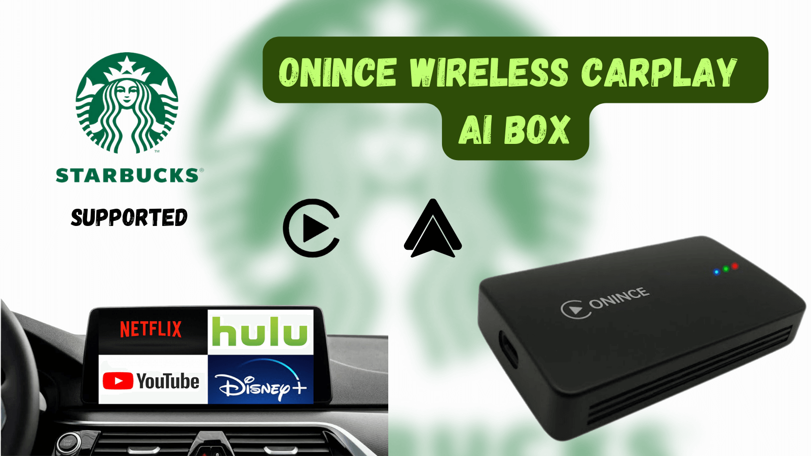 Onince Ai box wireless CarPlay Adapter